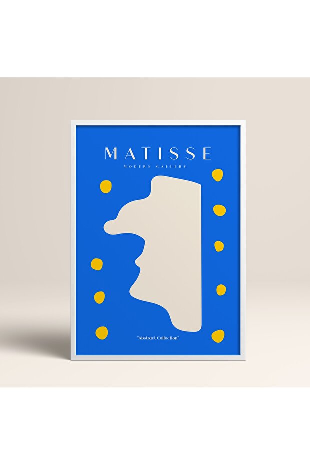Abstract Colorful Patterns with White Laminated Frame Matisse Gallery Modern Art Painting