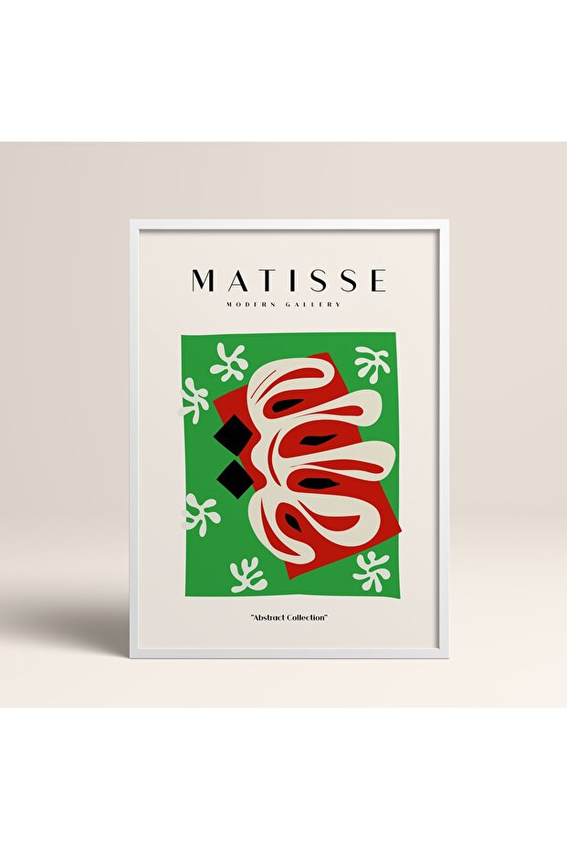 Abstract Colorful Patterns with White Laminated Frame Matisse Gallery Modern Art Painting