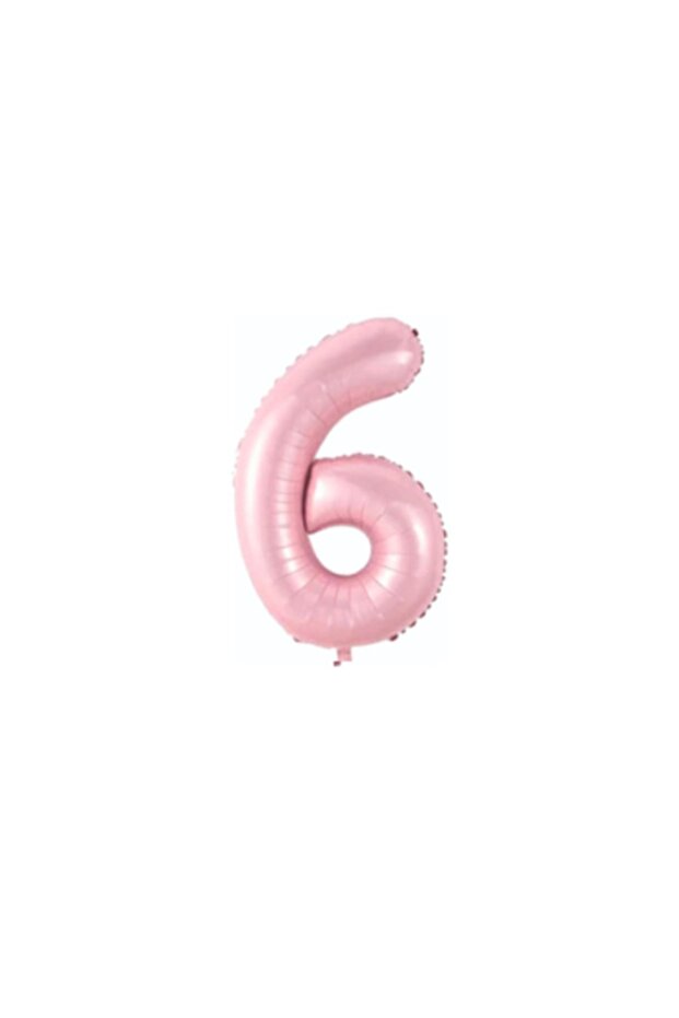6 Year Old Pink Color Number Foil Balloon