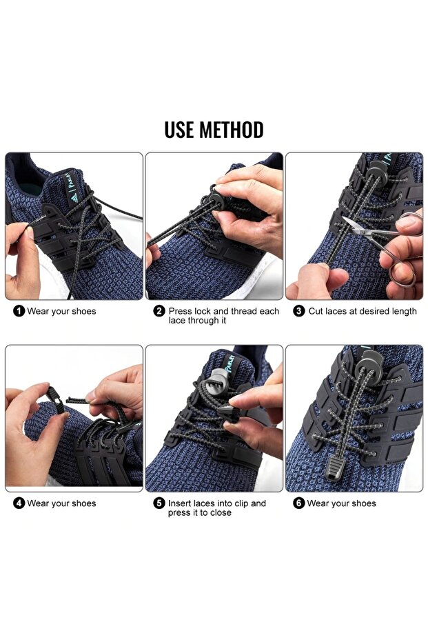 Turuncu Akıllı Bağcık, Pratik Lastikli Ayakkabı Bağcığı, Spor, Çocuk, Klasik Ve Bot Bağcığı, 1 Çift - 6