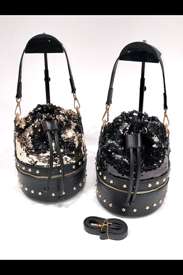 Deri Zımbalı Pullu Çanta - 2