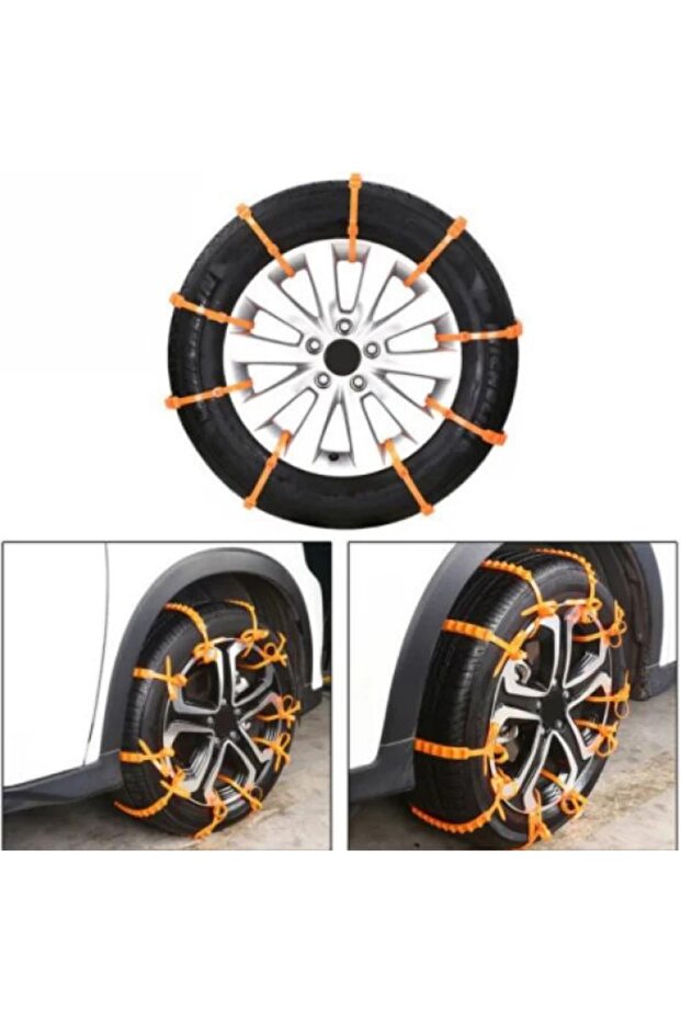 Yeni Nesil Pratik Plastik Lastik Kar Zinciri Kolay Tak Çıkar 8 Adet - 3