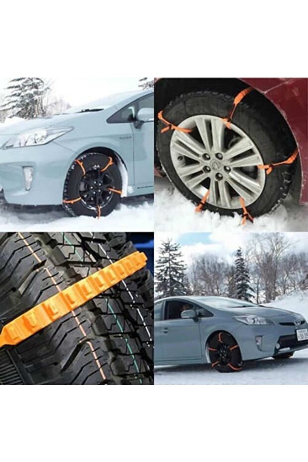 Yeni Nesil Pratik Plastik Lastik Kar Zinciri Kolay Tak Çıkar 8 Adet - 6