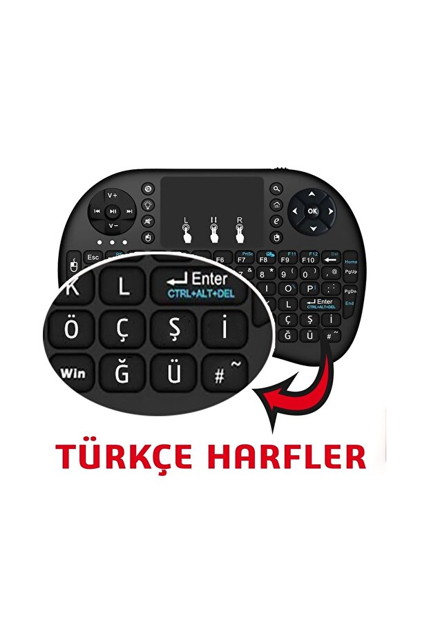 Türkçe Mini Klavye - Touchpad - 3