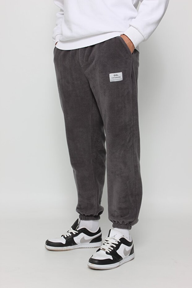 Erkek Oversize Polar Eşofman Alt - 1