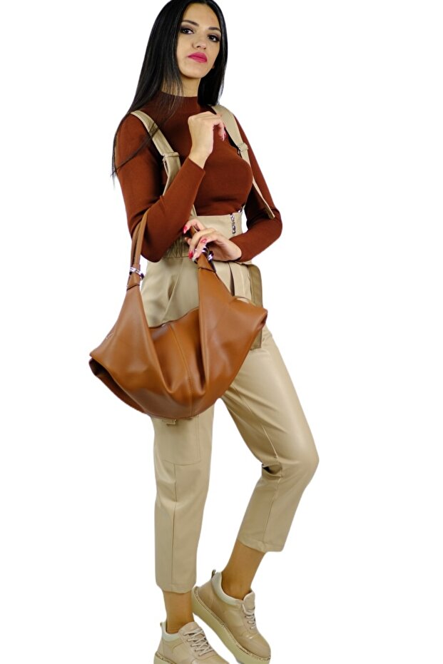 Deri Bahçıvan Tulum Camel - 2