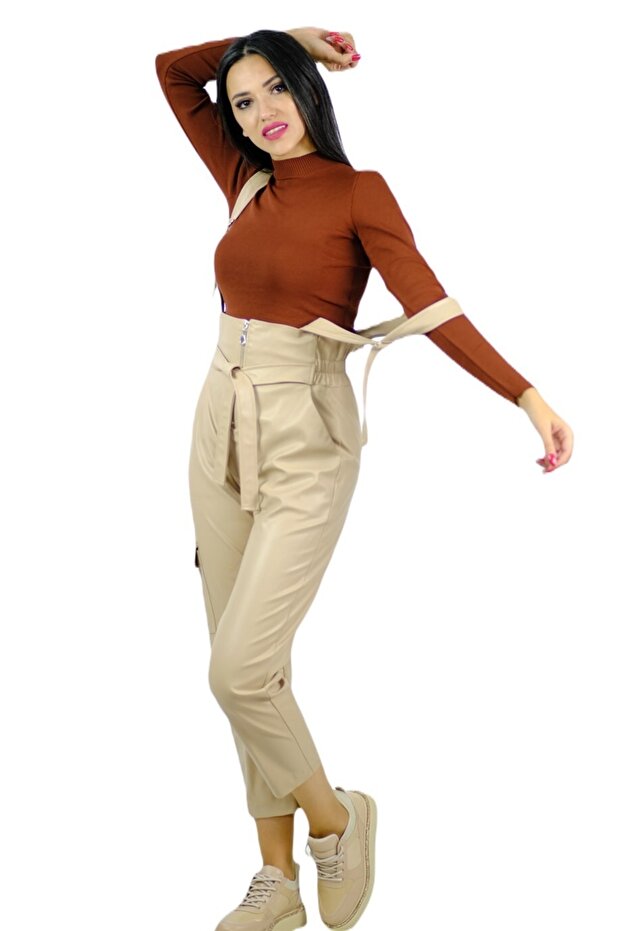 Deri Bahçıvan Tulum Camel - 7