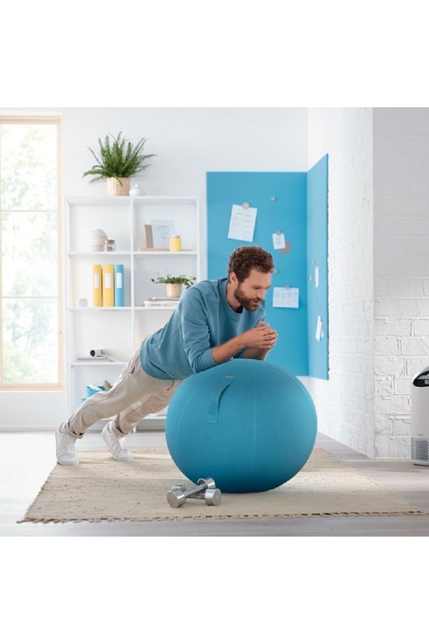 Ergo Cosy Active Oturma Ve Pilates Topu Mavi - Duruşu Düzeltir Ve Sırt Ağrılarını Giderir (+ Pompa) - 7