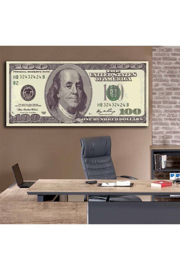 Kanvas Tablo - Dolar Yatay Tablo ,ofis Hediye - 1