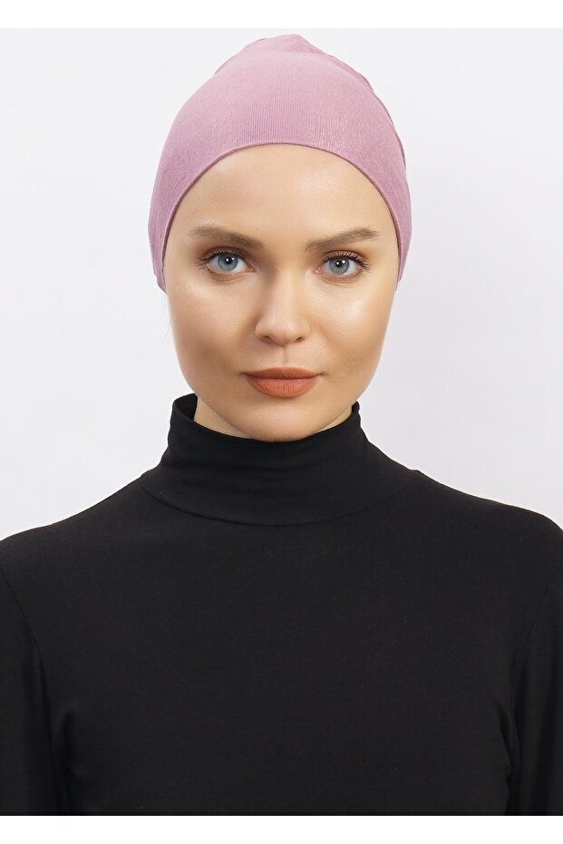 Lycra Comfortable Non-Slip Practical Anti-Sweat Seamless Hijab Bonnet Scarf Turban Shawl Ready - Lilac