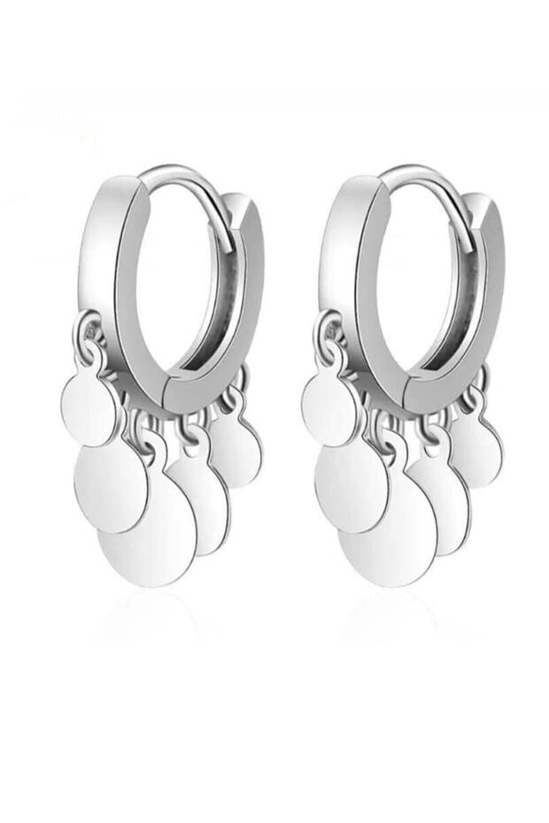 Shakira Pullu Çelik Kadın Küpe Gümüş Renk - 1