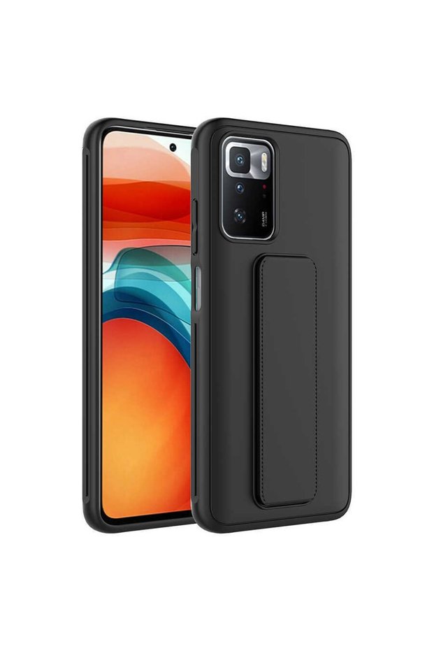 Xiaomi Redmi 10 Case Smooth Surface Silicone Cover with Magnetic Stand