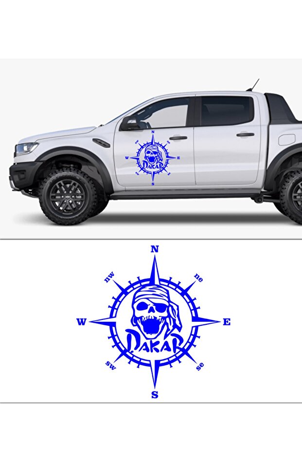 30 X 30 Cm Dakar Compass Off Road Car Sticker