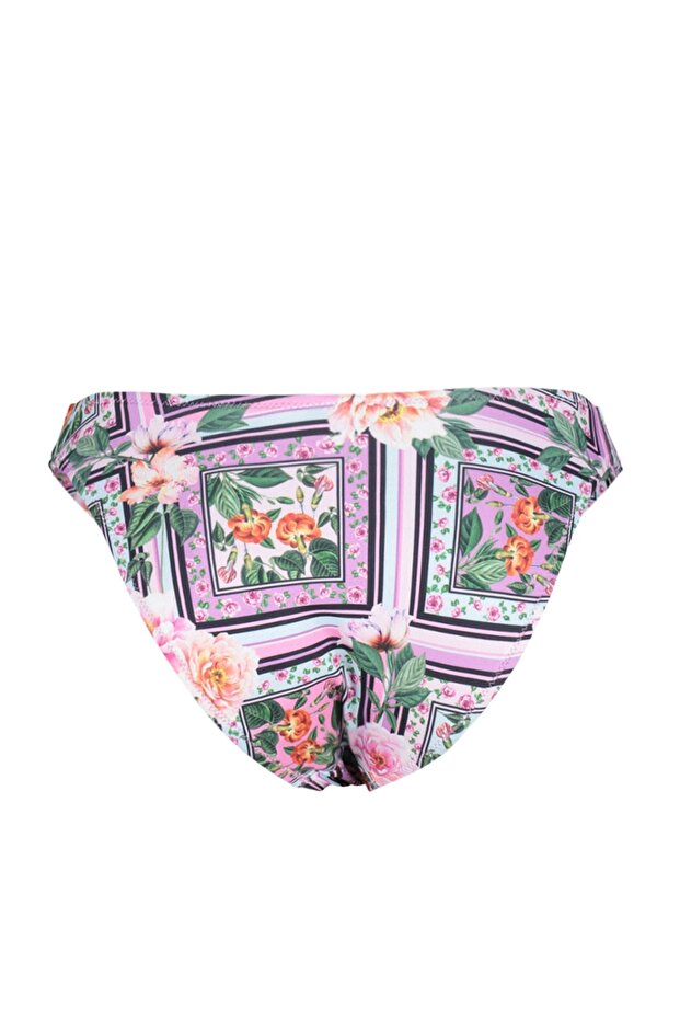Çiçek Desenli V Kesim Normal Paça Bikini Altı TBESS23BA00220 - 8