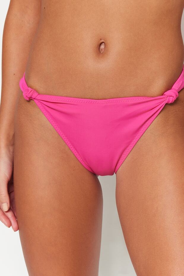 Pembe Düğümlü Normal Paça Bikini Altı TBESS23BA00313 - 4