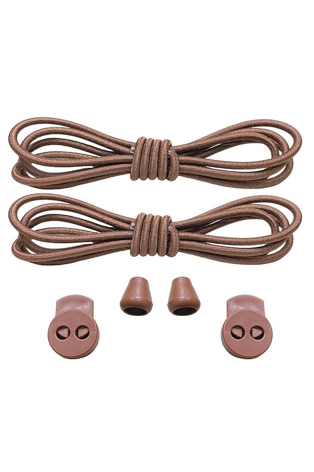 Kahve Akıllı Bağcık, Pratik Lastikli Ayakkabı Bağcığı, Spor, Çocuk, Klasik Ve Bot Bağcığı, 1 Çift - 7