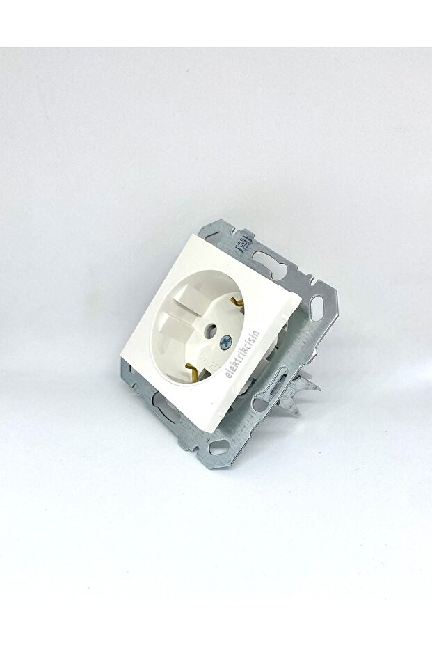 مقبس مؤرض أبيض للأطفال (باستثناء الإطار) قطعة واحدة - 2