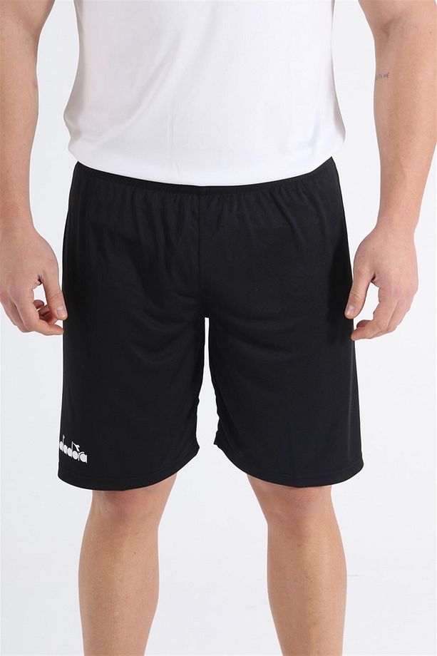 Düz Siyah Antrenman - Spor Şort - Ddant-sort - 1