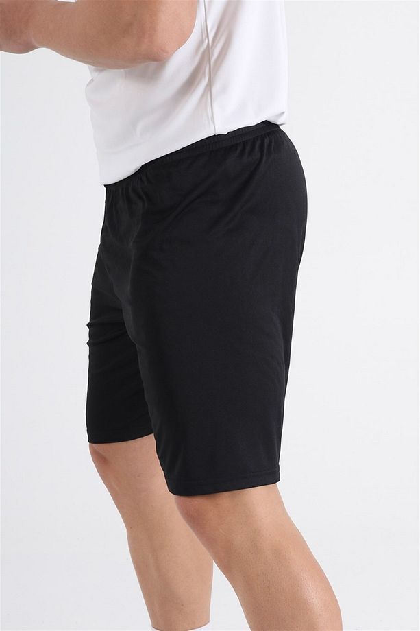 Düz Siyah Antrenman - Spor Şort - Ddant-sort - 3