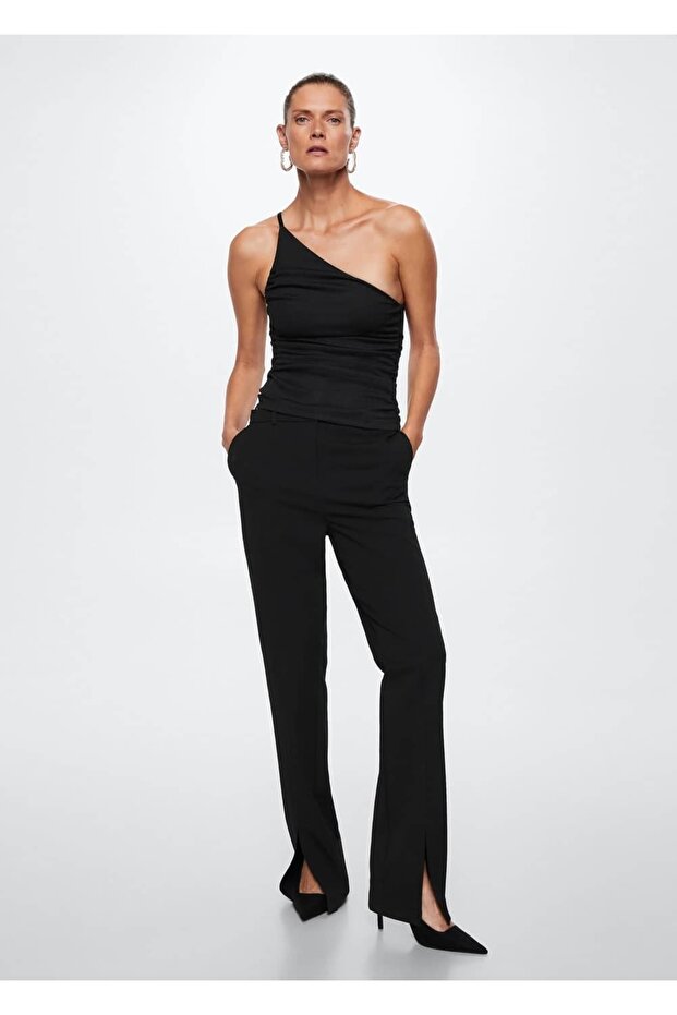 Dokulu Asimetrik Bluz - 2