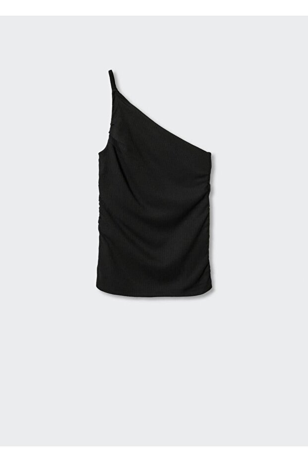 Dokulu Asimetrik Bluz - 3