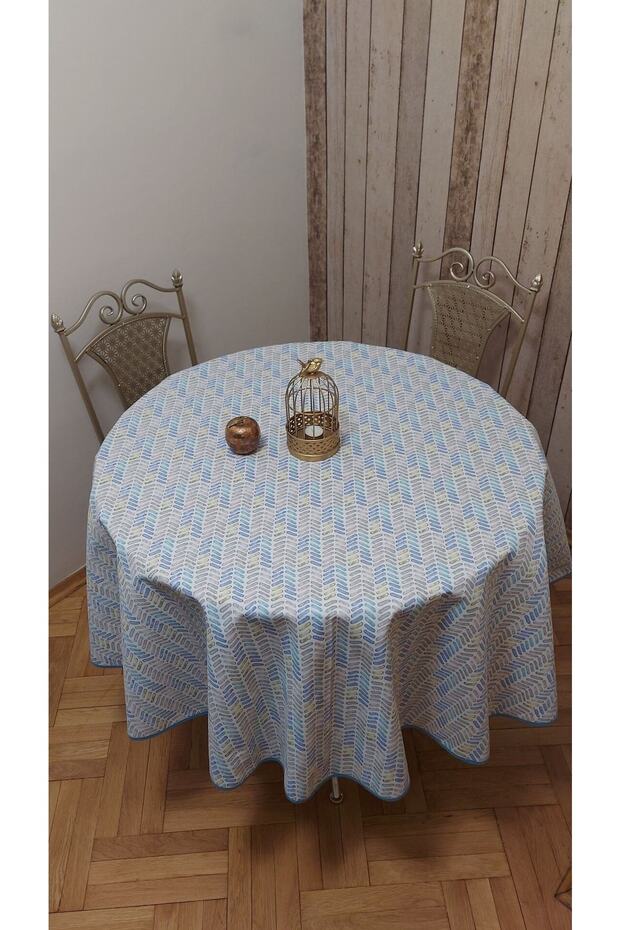 Yuvarlak,duck (SIVI İTİCİ ,LEKE TUTMAZ) Kumaş,masa Örtüsü - 7