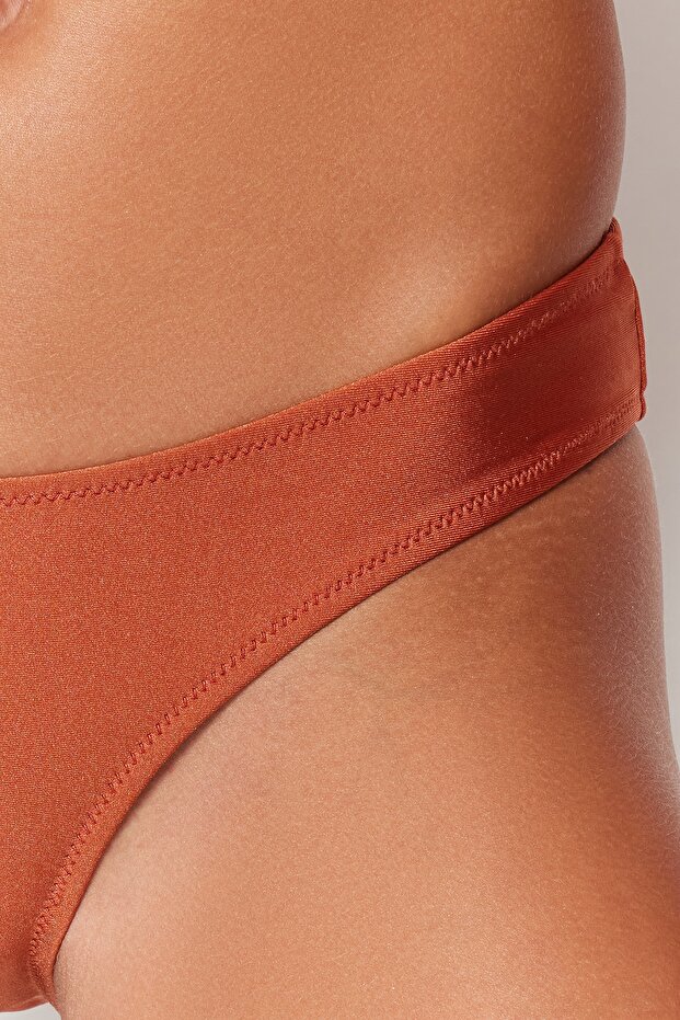 Kiremit Aksesuarlı Normal Paça Bikini Altı TBESS23BA00130 - 4