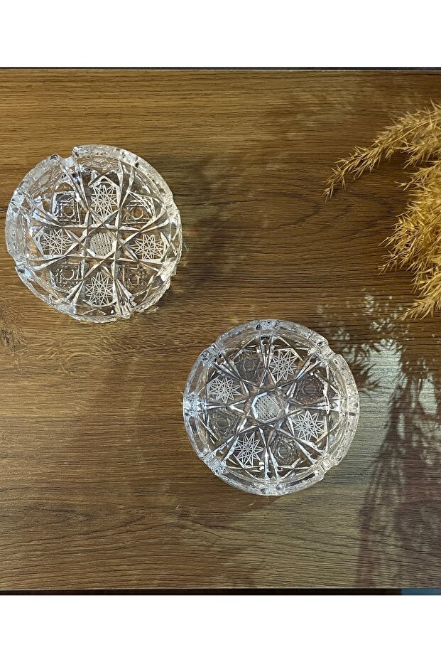 Eye Pattern Crystal Cut Ashtray