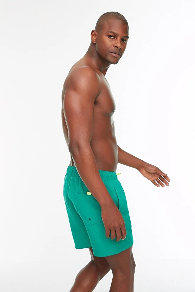 Yeşil Basic Standart Boy Mayo Deniz Şortu TMNSS20DS0023 - 5