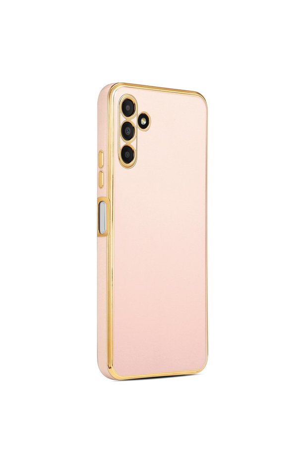 Case Compatible with Galaxy A04S Gold Edge Pastel Color Halcyon Z-Bark Cover Rosegold