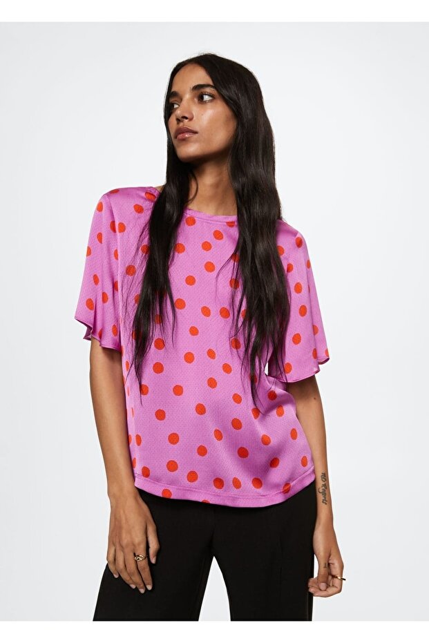 Puantiyeli Bluz - 1