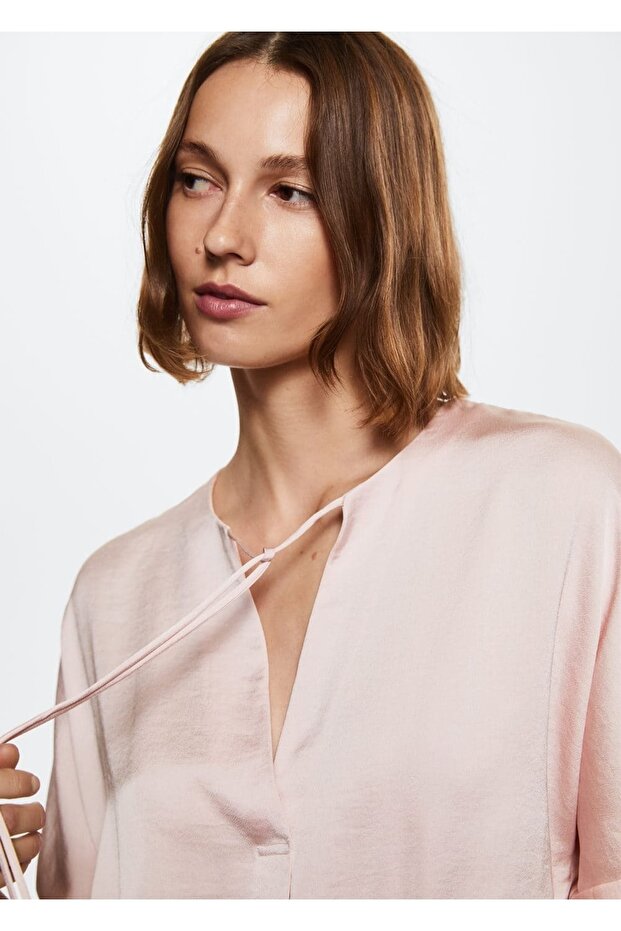 Dökümlü Dantel Bluz - 6