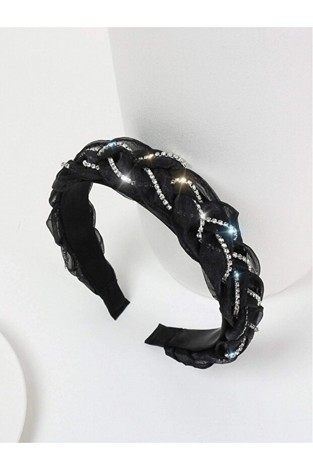 Zircon Stone Organza Tulle Knit Crown