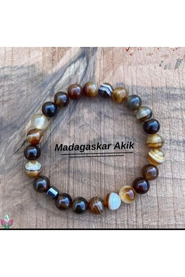 سوار من حجر العقيق الطبيعي المعتمد من مدغشقر