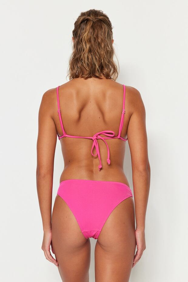Pembe Düğümlü Normal Paça Bikini Altı TBESS23BA00313 - 6