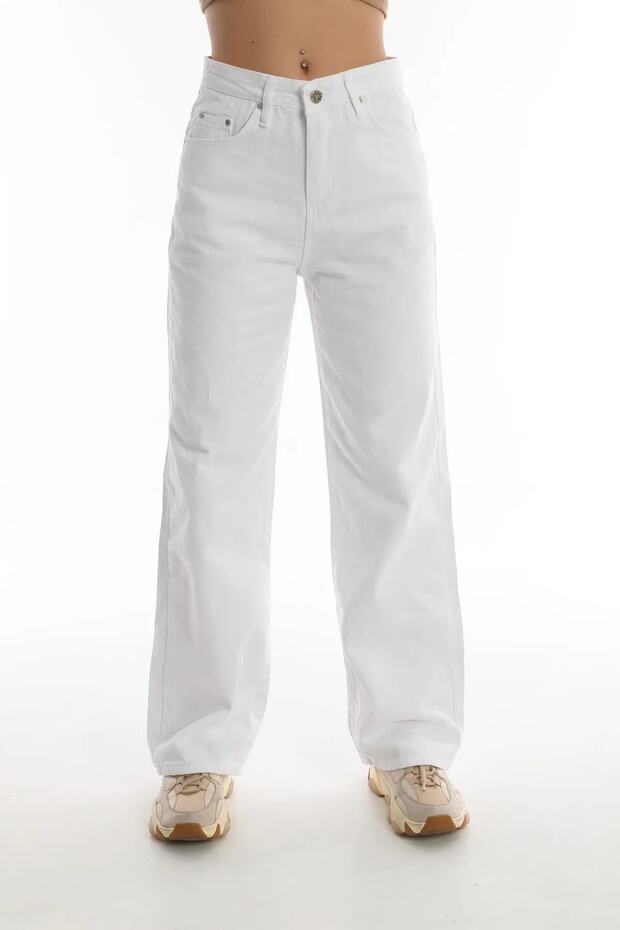 Monera Rosa High Waist Boyfriend Wide Leg Jeans