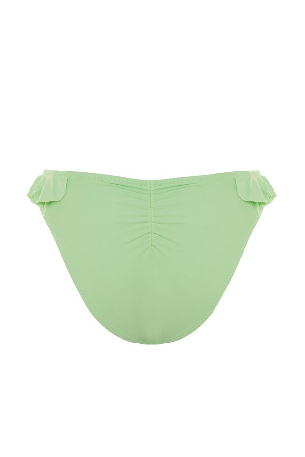 Yeşil Fırfırlı Normal Paça Bikini Altı TBESS23BA00173 - 7
