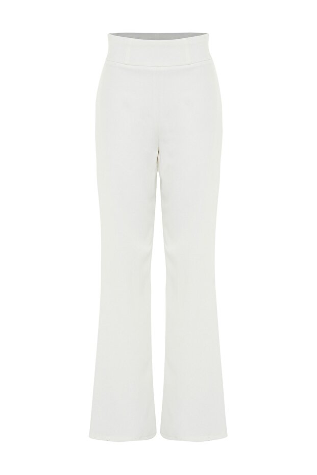 Bridal Ekru Dokuma Pantolon TPRSS23PL00023 - 8