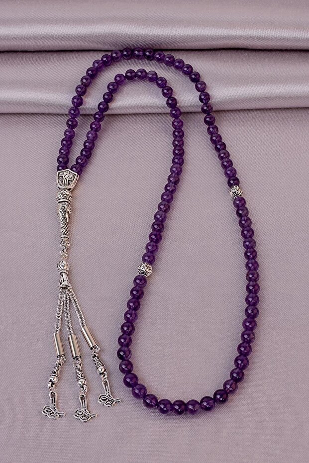99Pcs Amethyst Stone Rosary