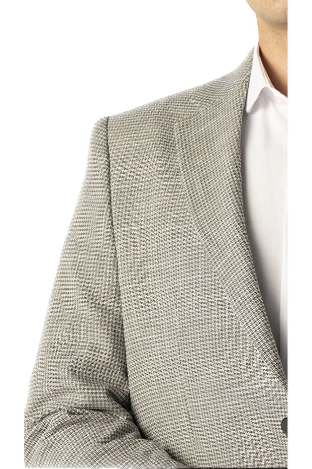 Regular Kalıp Armürlü Ceket - 4