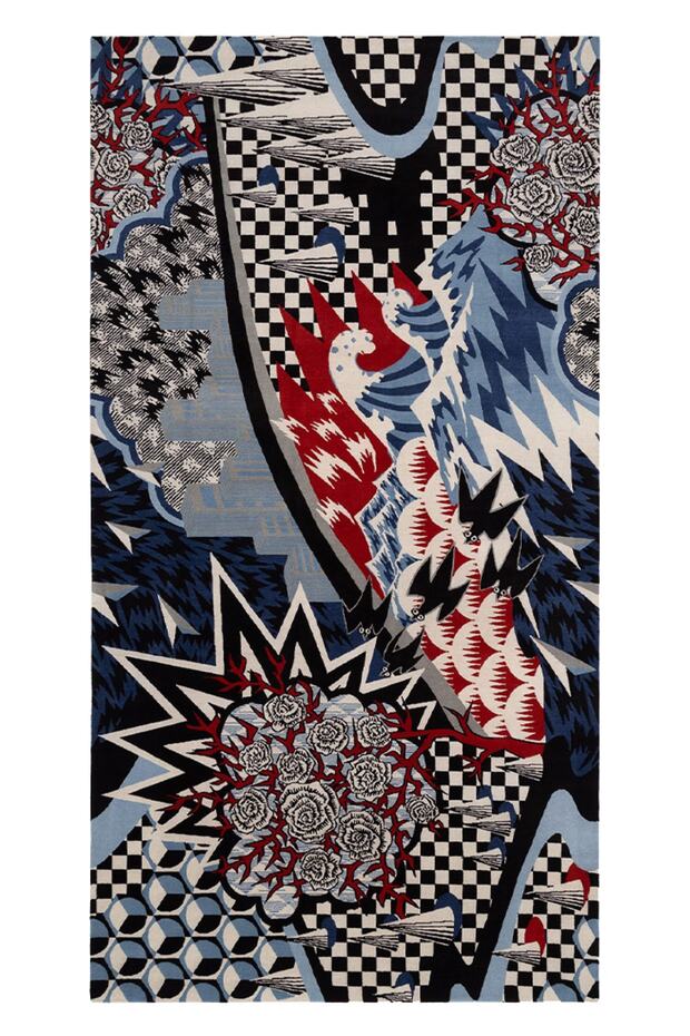 Mira 1116 Checkerboard Abstract Geometric Multicolor Woven Base Carpet