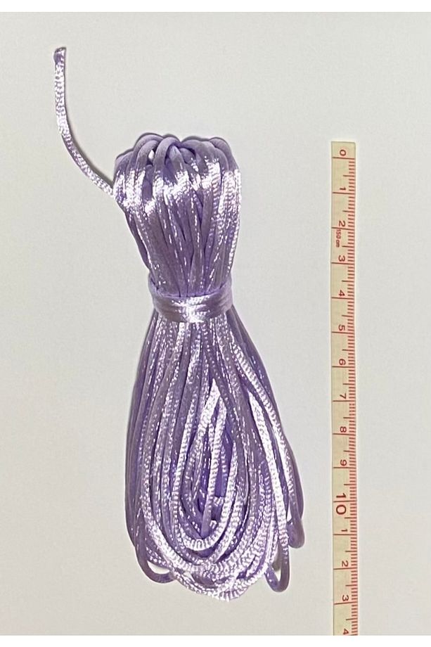 Floş Ip Sıçan Kuyruğu Bileklik Takı Ipi 2 Mm X 10 Metre Bağ Halinde. Gül Kurusu. – Örgü Ipi - 4