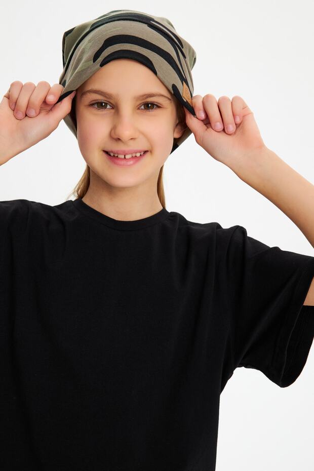 Boys Girls Baby Children Teenagers Rope Detailed 4 Season Hat Beanie 100% Cotton Combed