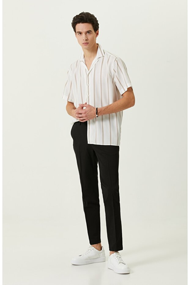 Siyah Düz Paça Pantolon - 1