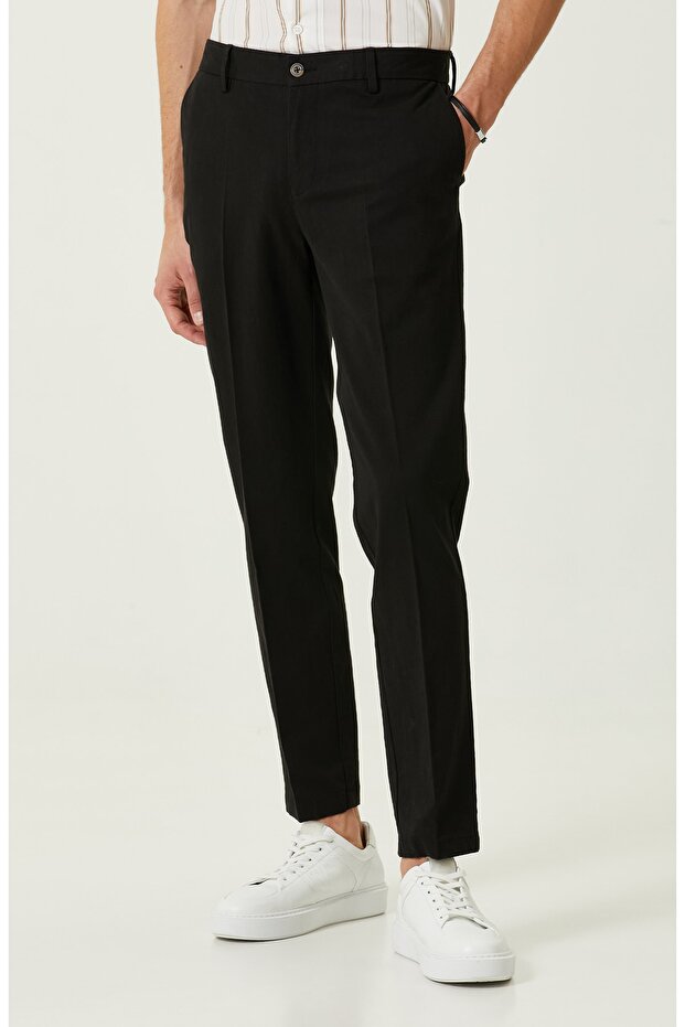 Siyah Düz Paça Pantolon - 2