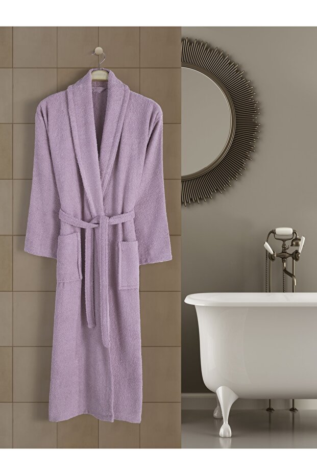 Adult Women's Bathrobe Curly Shawl Collar