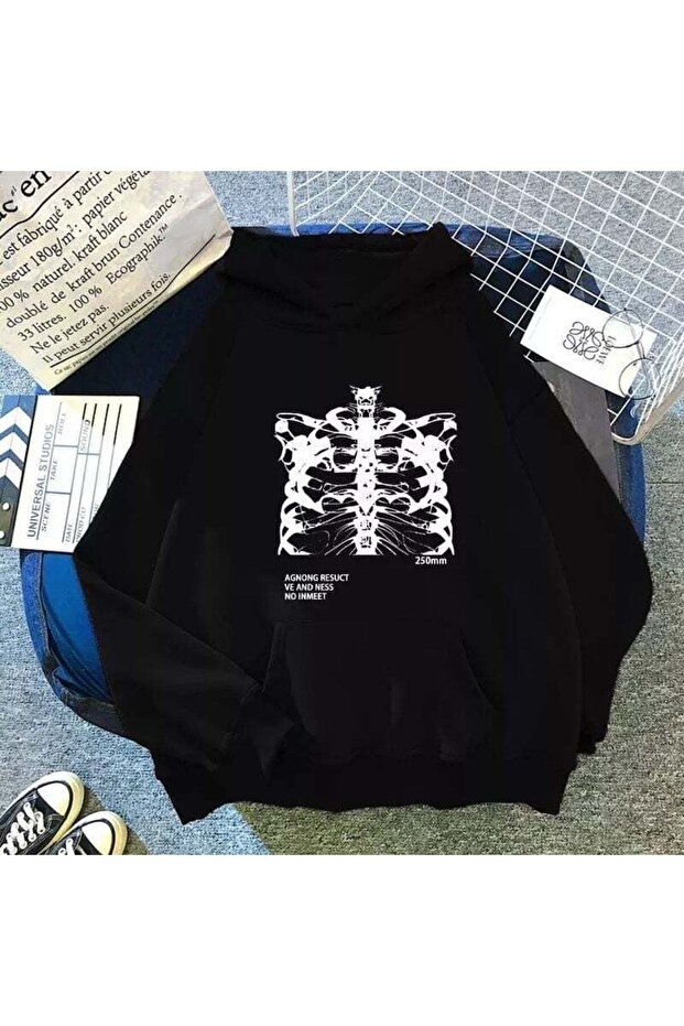 Harajuku Agnong Resuct Black Sweatshirt (unisex) - 1