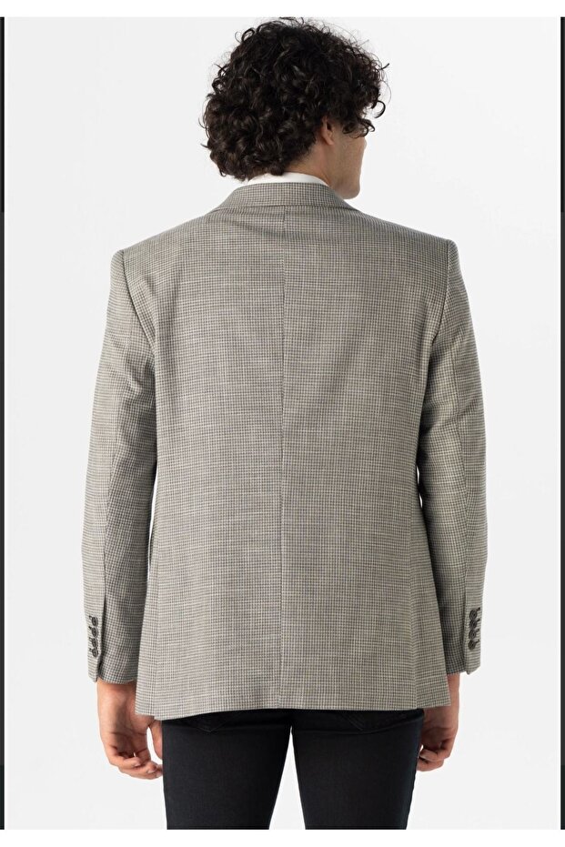 Regular Kalıp Armürlü Ceket - 3