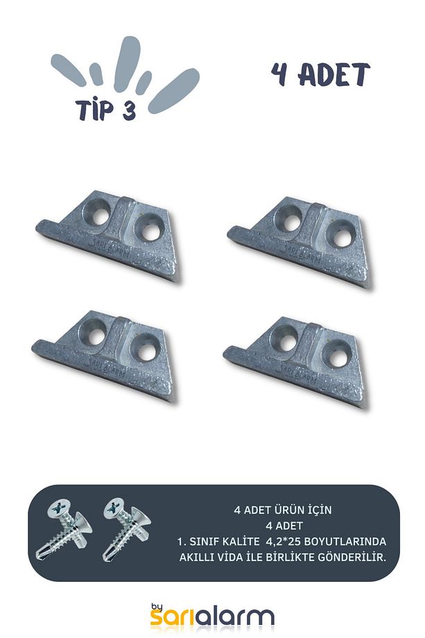 Pvc ( Pimapen ) Kapı & Pencere Ispanyolet Karşılığı Tip 3 ( 4 Adet ) - 2