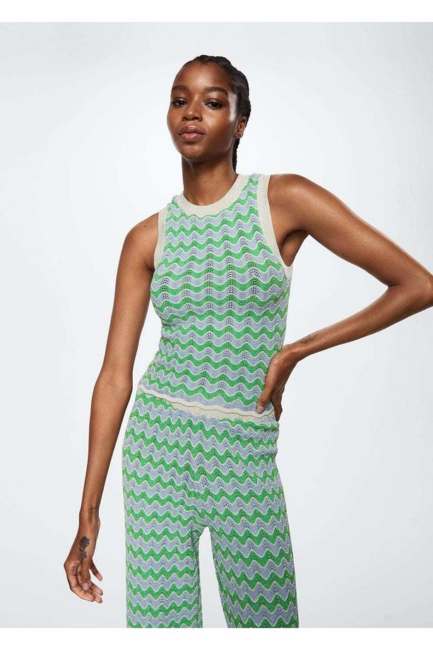 Flared Triko Pantolon - 5